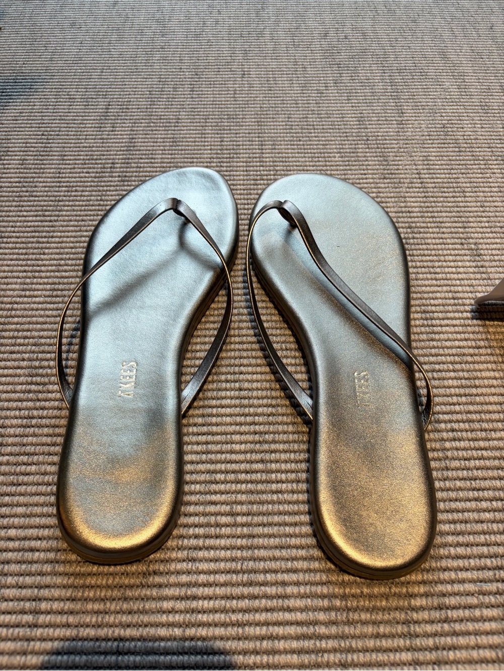 TKEES Metallic - frosty gray Thin-Strap Flip Flop Sandals